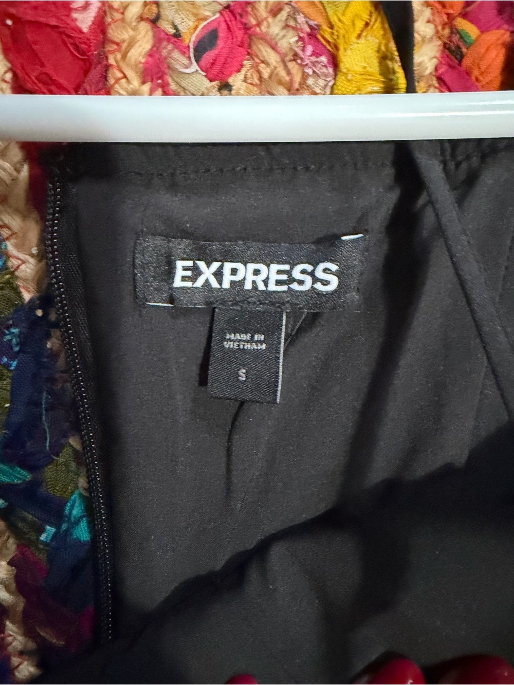 Express Black Faux Leather Pleated Midi Dress with Lace Trim - Picture 4 of 4
